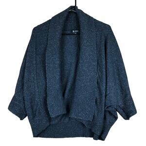 Sisters Womens Sweater Dark Gray Thick Open Front Cardigan Wool Blend Medium